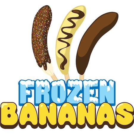 Signmission FROZEN BANANAS Concession Decal sign cart trailer stand sticker equipment, D-DC-24-Frozen Bananas D-DC-24-Frozen Bananas